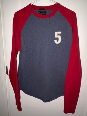 vintage Abercrombie & Fitch long sleeve baseball tee sz L